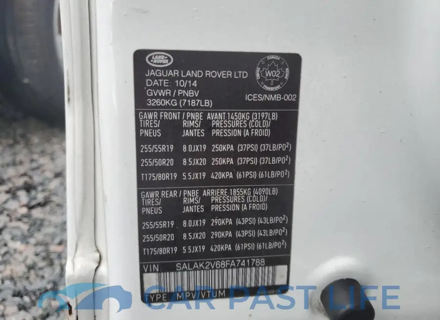 SALAK2V68FA741788# 14
