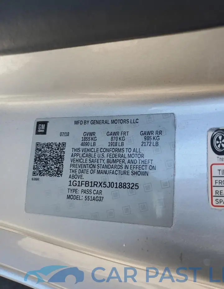 1G1FB1RX5J0188325# 12