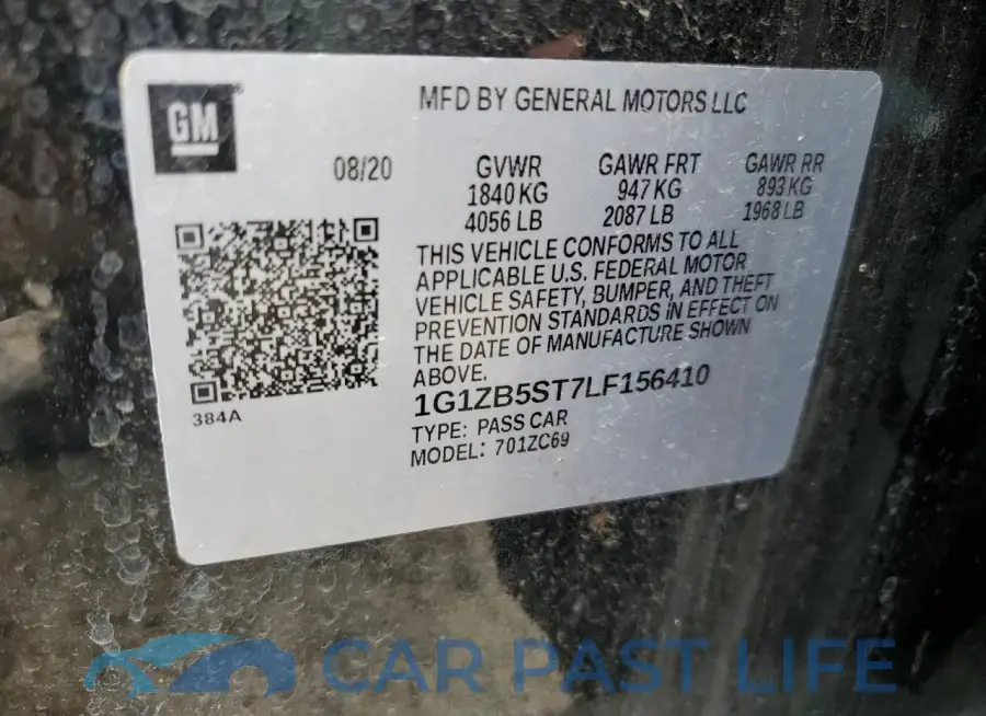 1G1ZB5ST7LF156410# 12