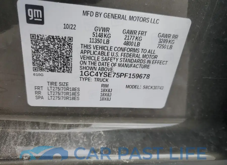 1GC4YSE75PF159678# 12