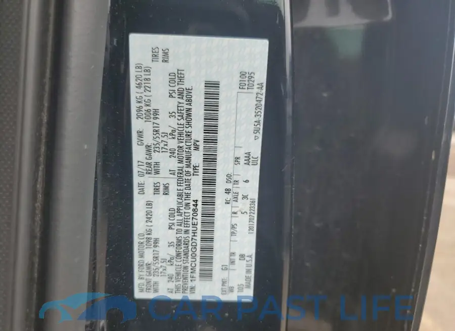 1FMCU0GD7HUE70844# 13