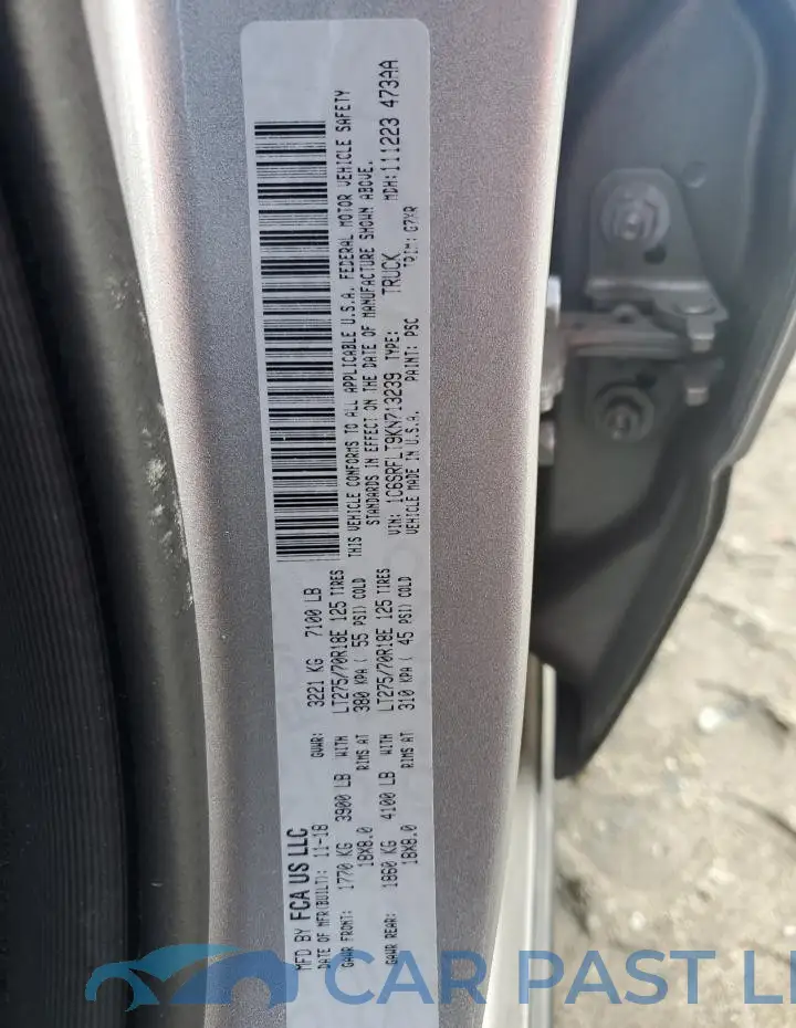 1C6SRFLT9KN713239# 12