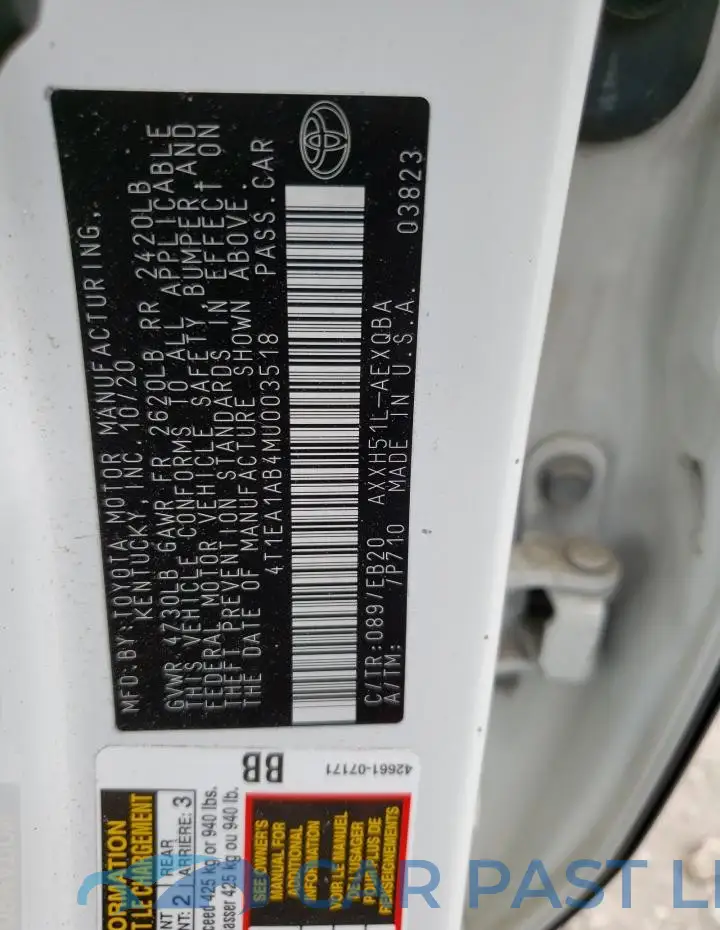 4T1EA1AB4MU003518# 12