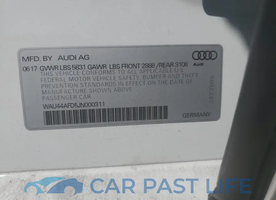WAU44AFD5JN000311# 13