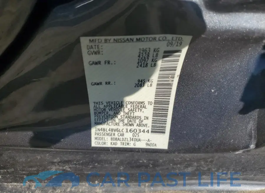 1N4BL4BV6LC160344# 12