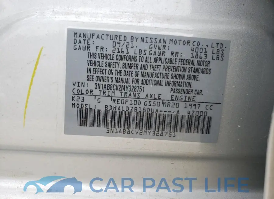 3N1AB8CV2MY328751# 12