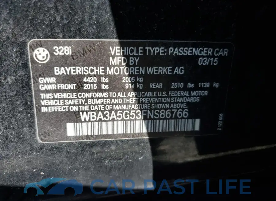 WBA3A5G53FNS86766# 13
