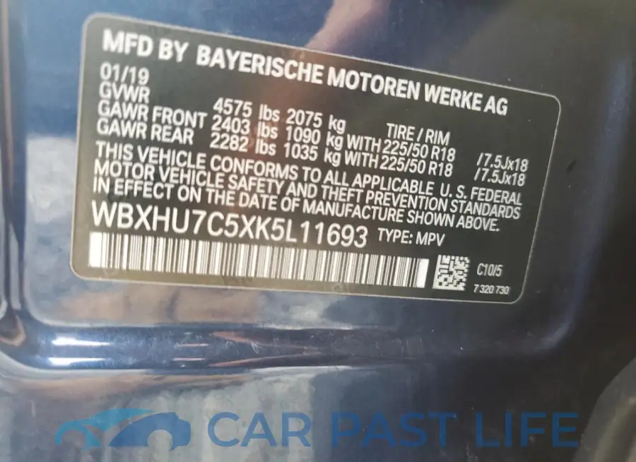 WBXHU7C5XK5L11693# 14