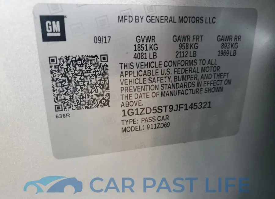 1G1ZD5ST9JF145321# 12