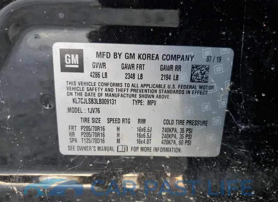 KL7CJLSB3LB009131# 13