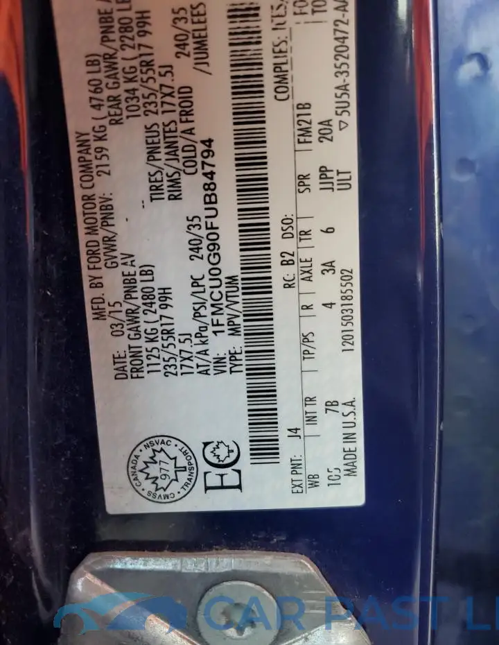 1FMCU0G90FUB84794# 12
