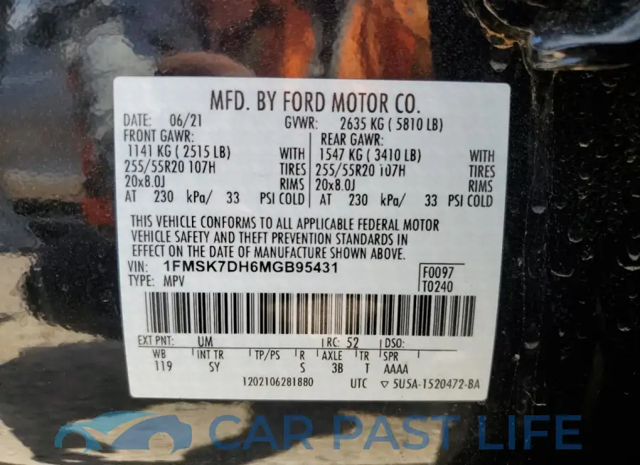 1FMSK7DH6MGB95431# 13