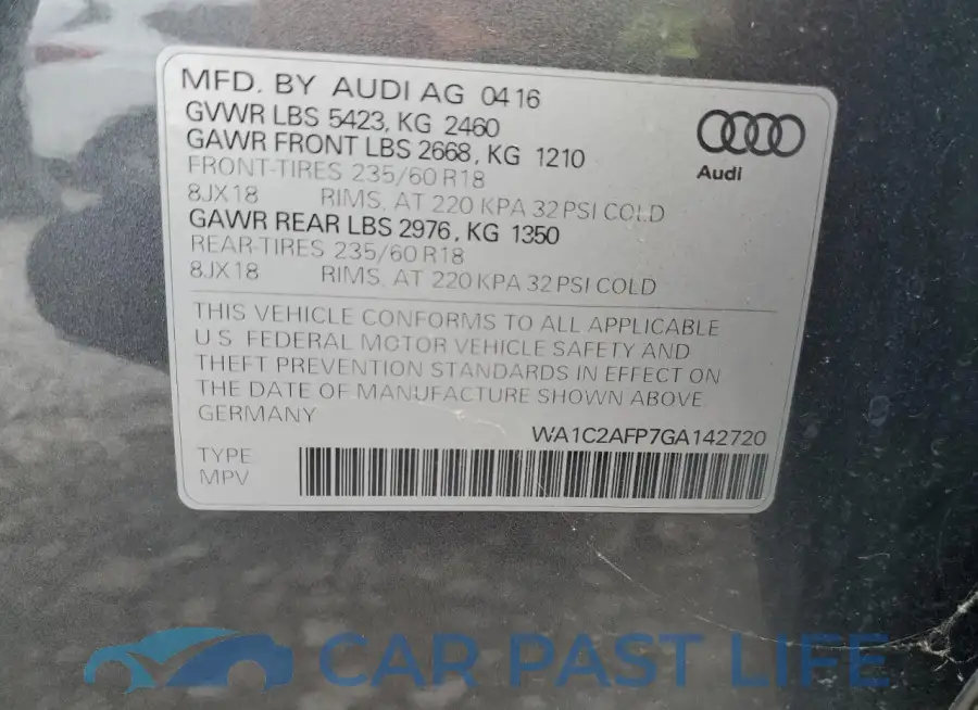 WA1C2AFP7GA142720# 14