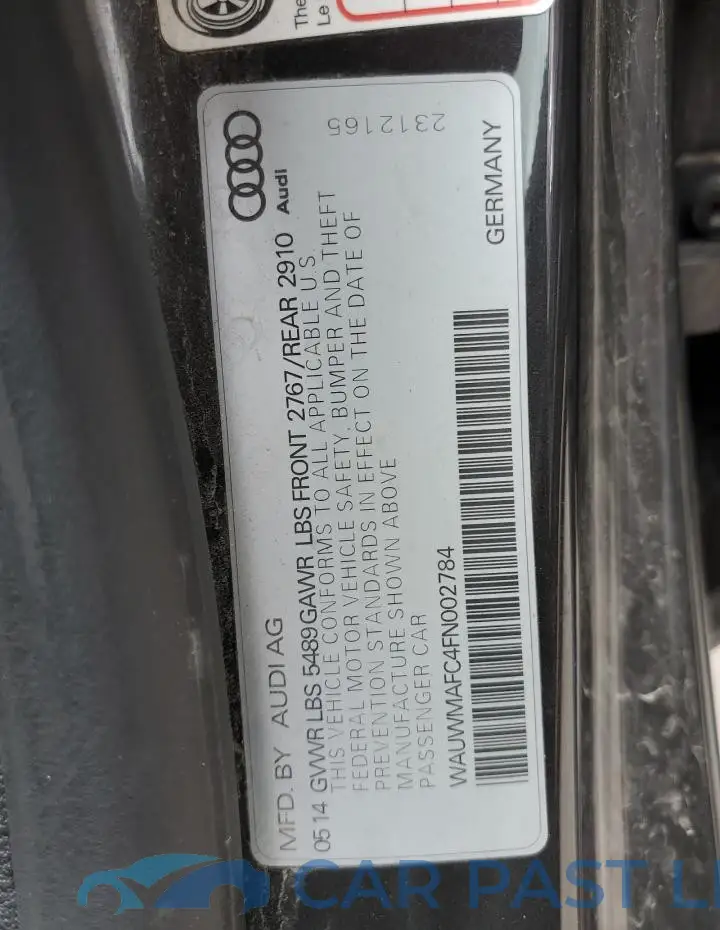 WAUWMAFC4FN002784# 13