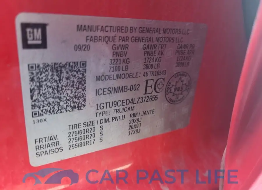 1GTU9CED4LZ372655# 12