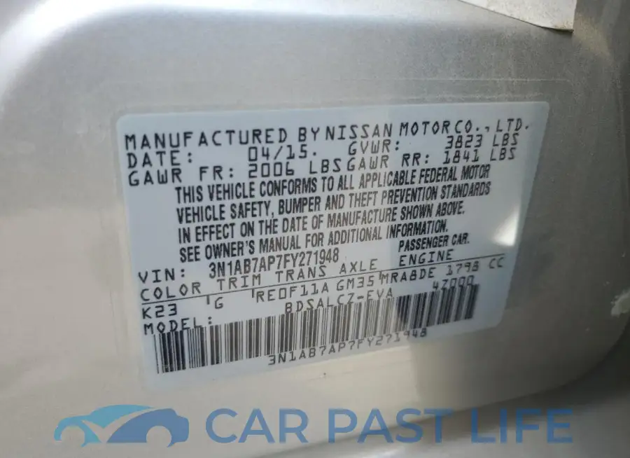 3N1AB7AP7FY271948# 12
