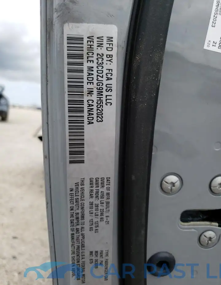 2C3CDZJG9MH552023# 12