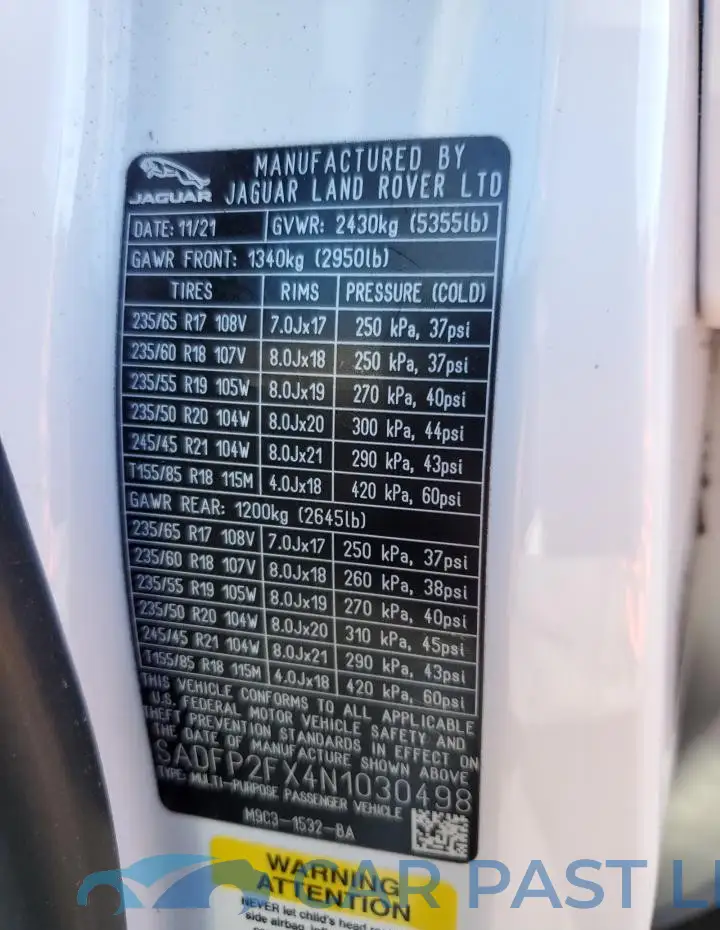 SADFP2FX4N1030498# 13