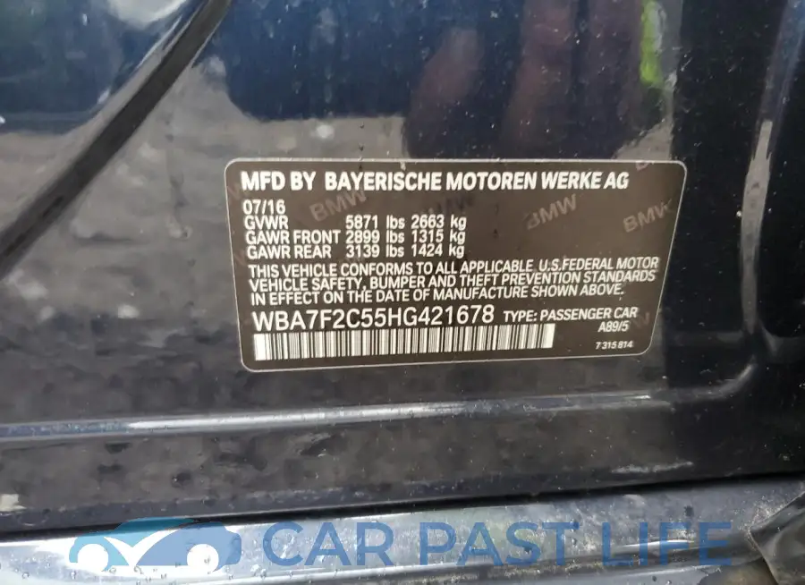 WBA7F2C55HG421678# 13