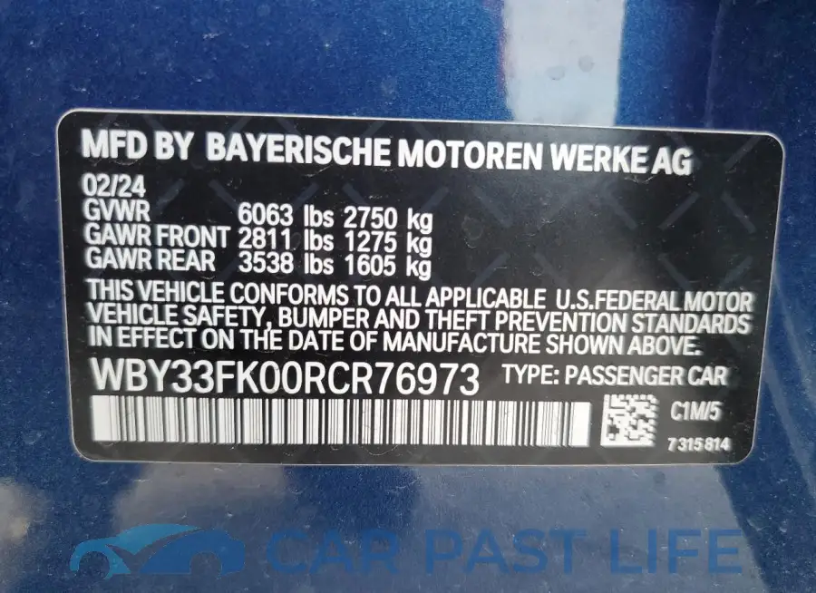 WBY33FK00RCR76973# 13