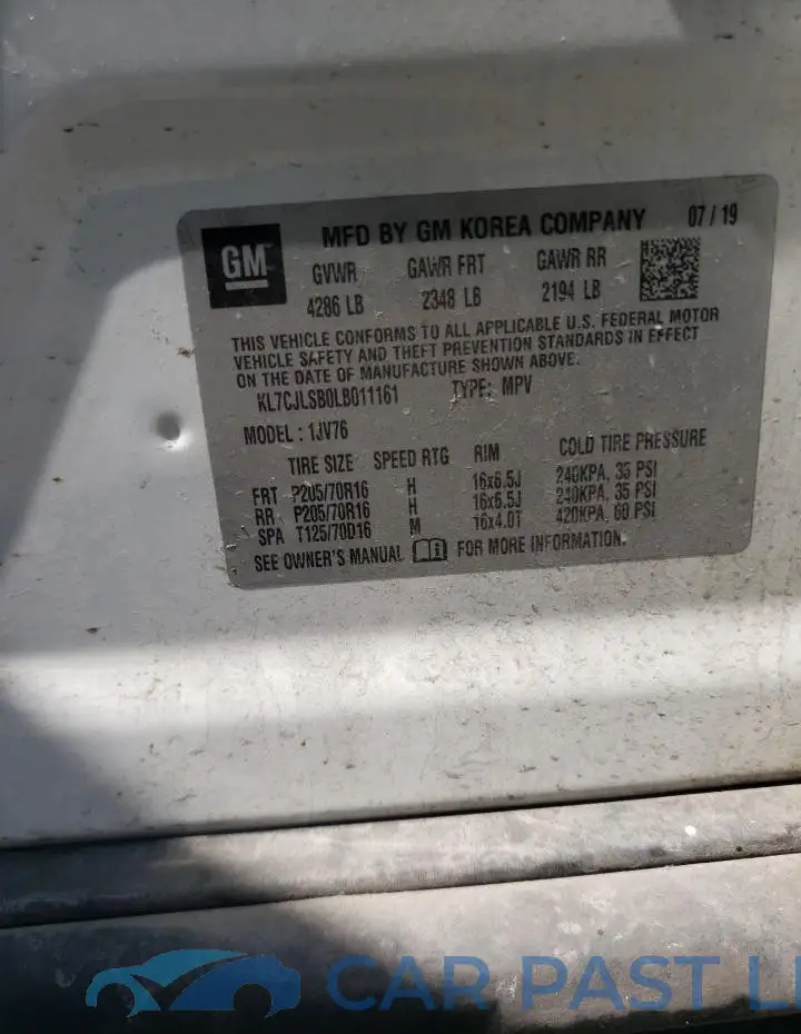 KL7CJLSB0LB011161# 13