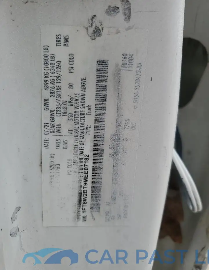 1FT8W2BT9MEE07182# 12