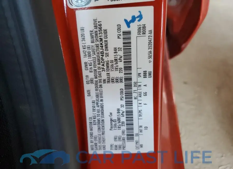 3FADP4BJ4KM135661# 12