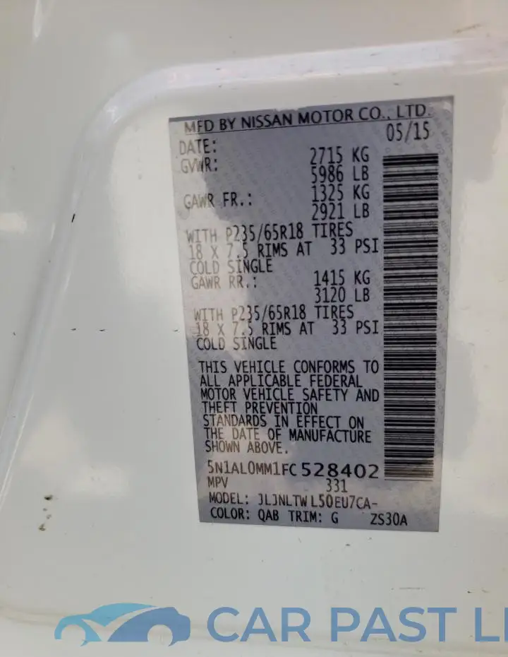 5N1AL0MM1FC528402# 13