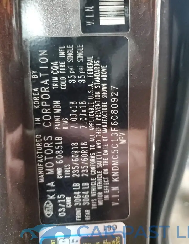 KNDMC5C13F6080927# 13