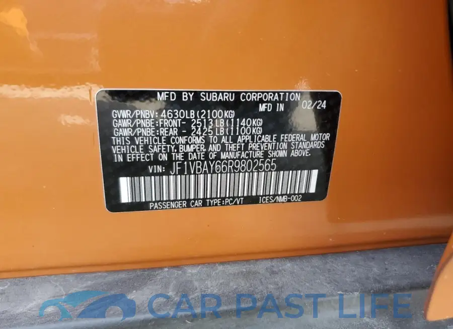 JF1VBAY66R9802565# 12