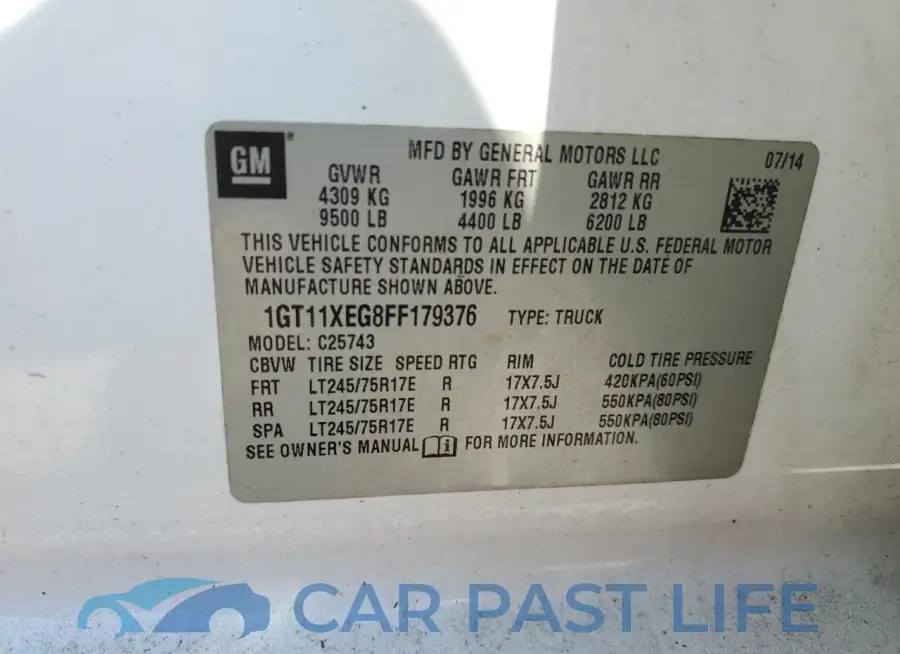 1GT11XEG8FF179376# 12