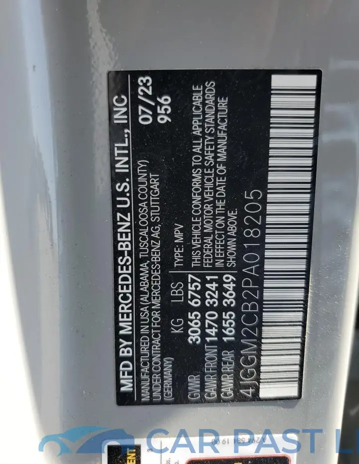 4JGGM2CB2PA018205# 14