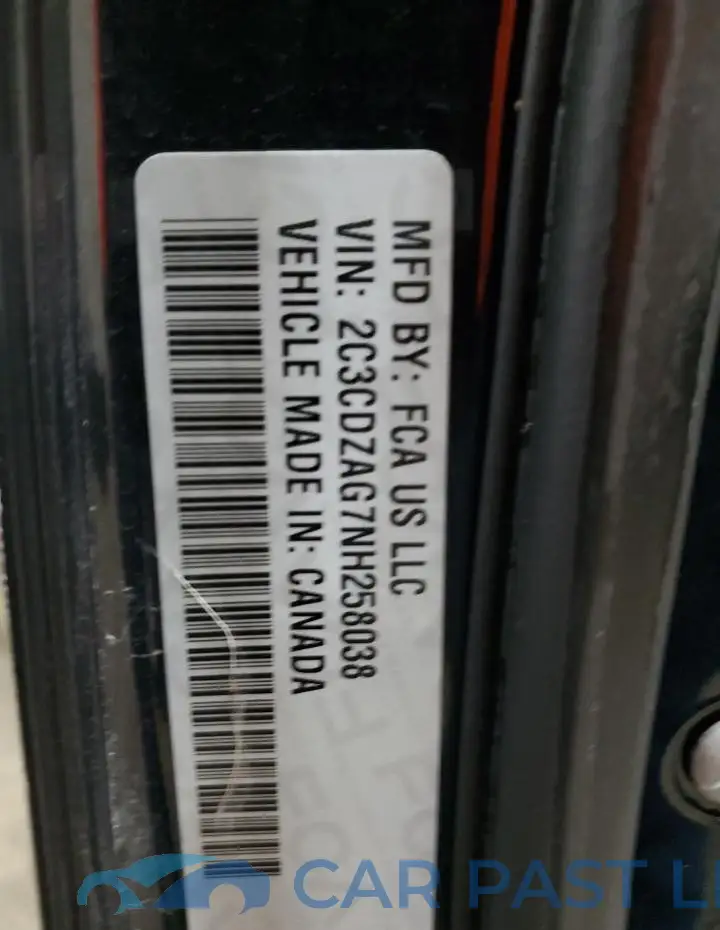 2C3CDZAG7NH258038# 12