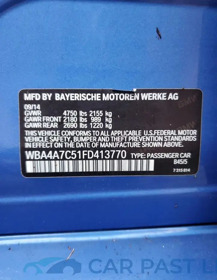 WBA4A7C51FD413770# 13