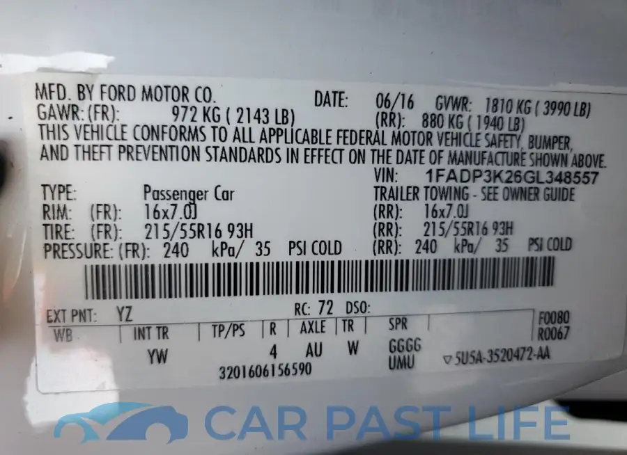 1FADP3K26GL348557# 13
