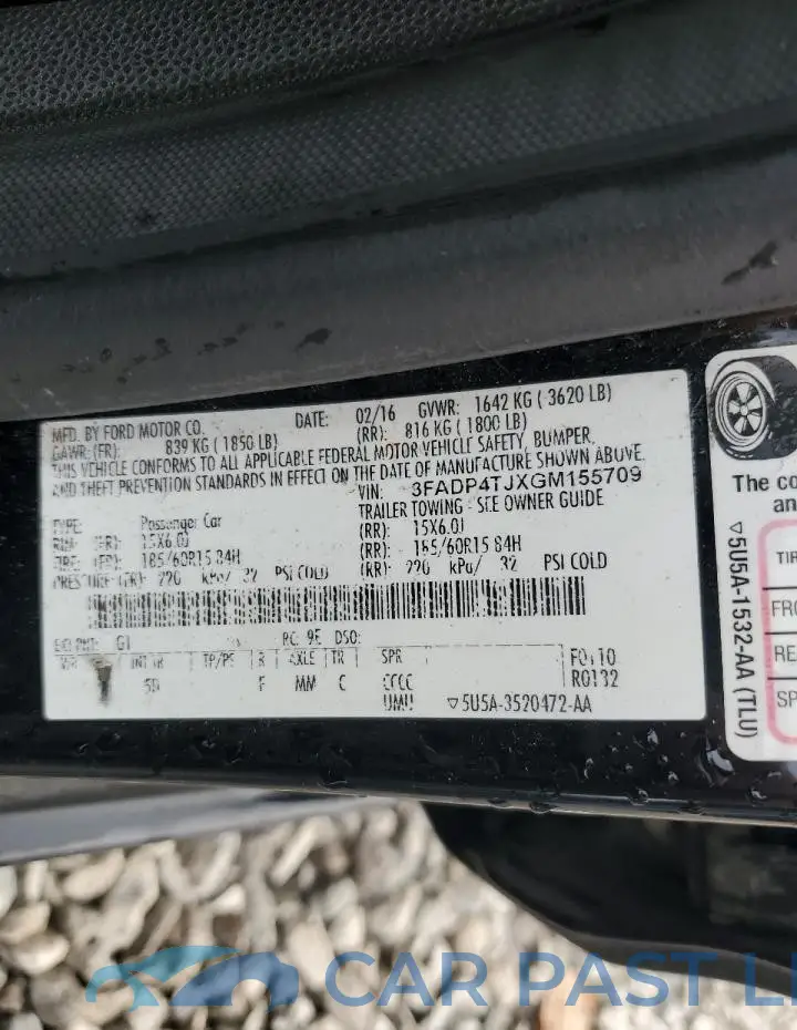 3FADP4TJXGM155709# 12