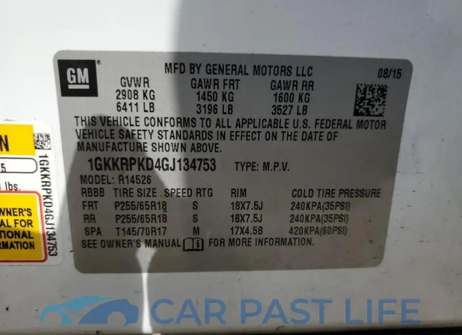 1GKKRPKD4GJ134753# 13