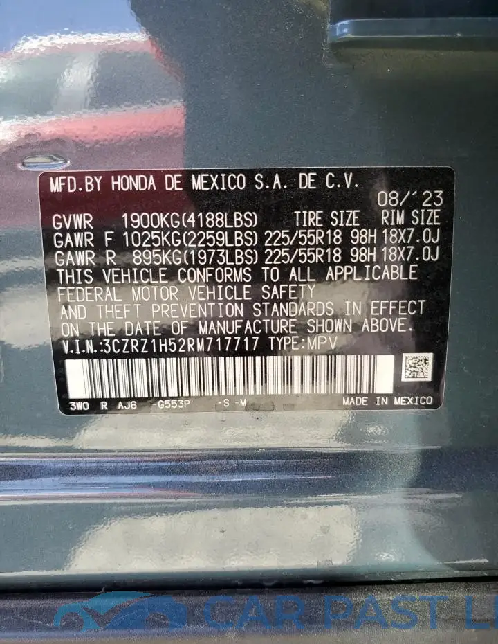 3CZRZ1H52RM717717# 12