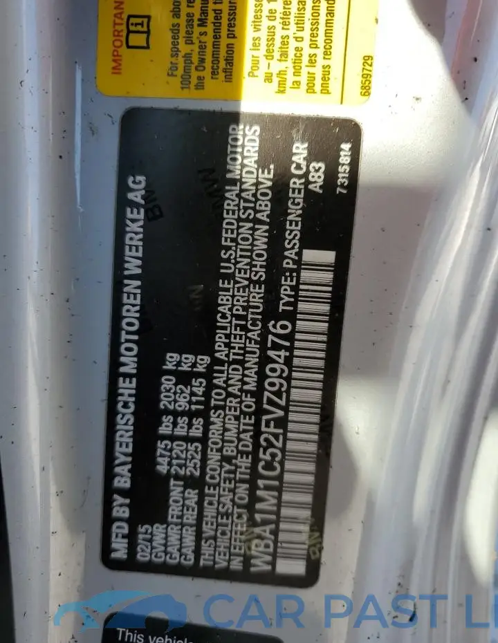 WBA1M1C52FVZ99476# 13