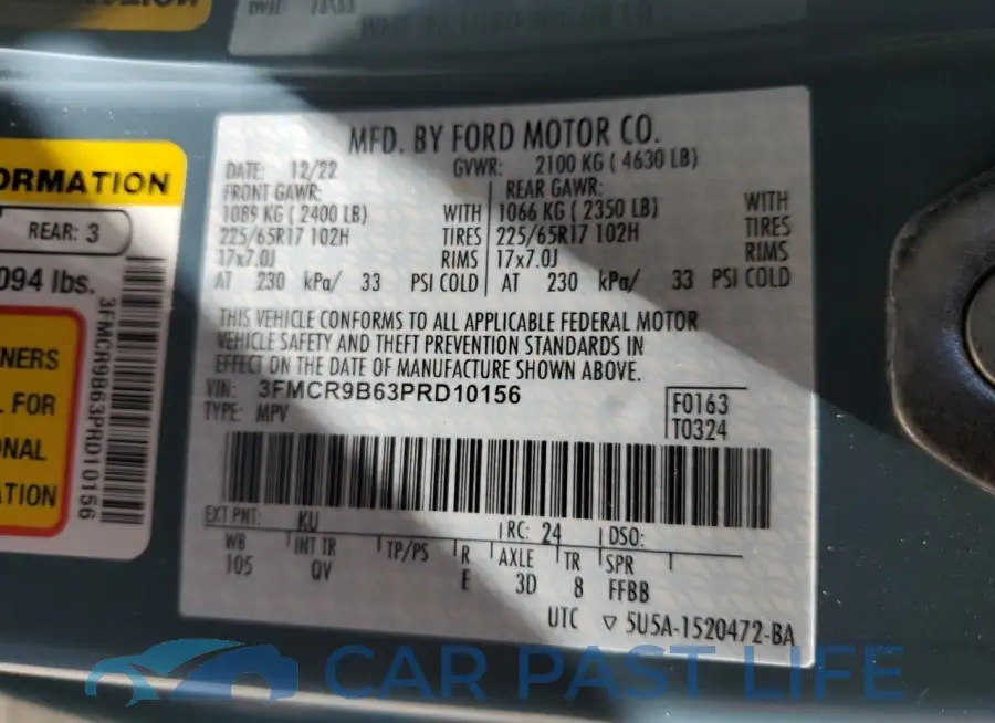 3FMCR9B63PRD10156# 14