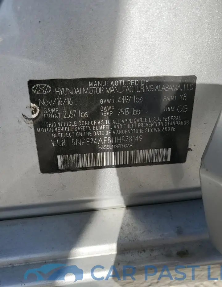 5NPE24AF8HH528149# 12