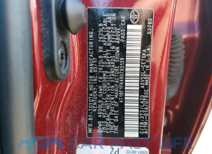4T1BF1FK4HU793129# 13