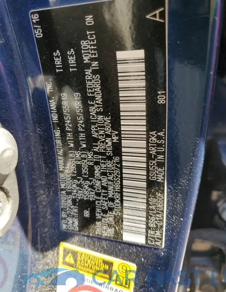 5TDDKRFH8GS297216# 14