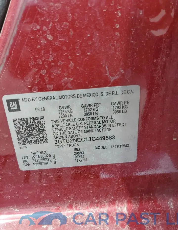 3GTU2NEC1JG449583# 12