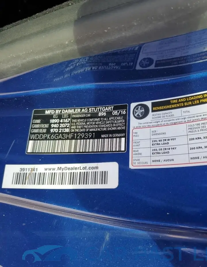 WDDPK6GA3HF129391# 13