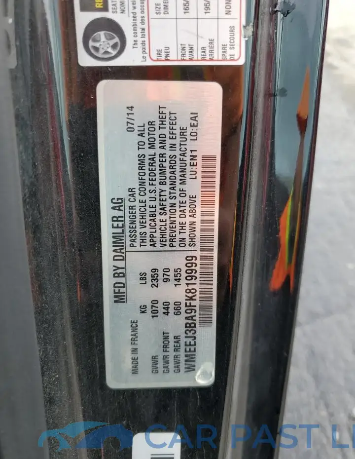 WMEEJ3BA9FK819999# 13