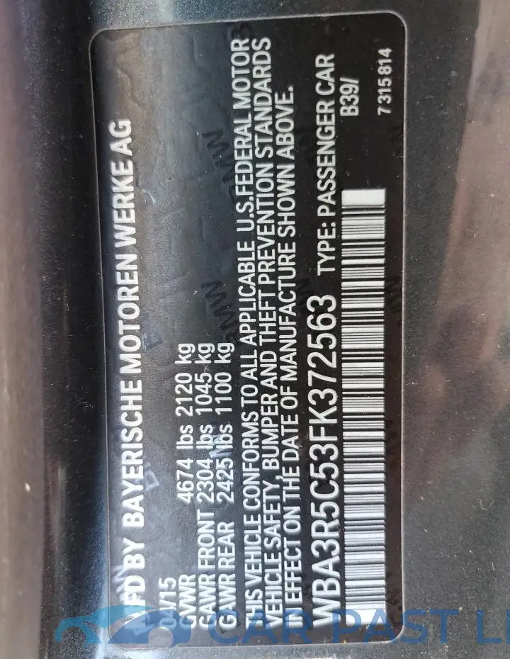 WBA3R5C53FK372563# 12