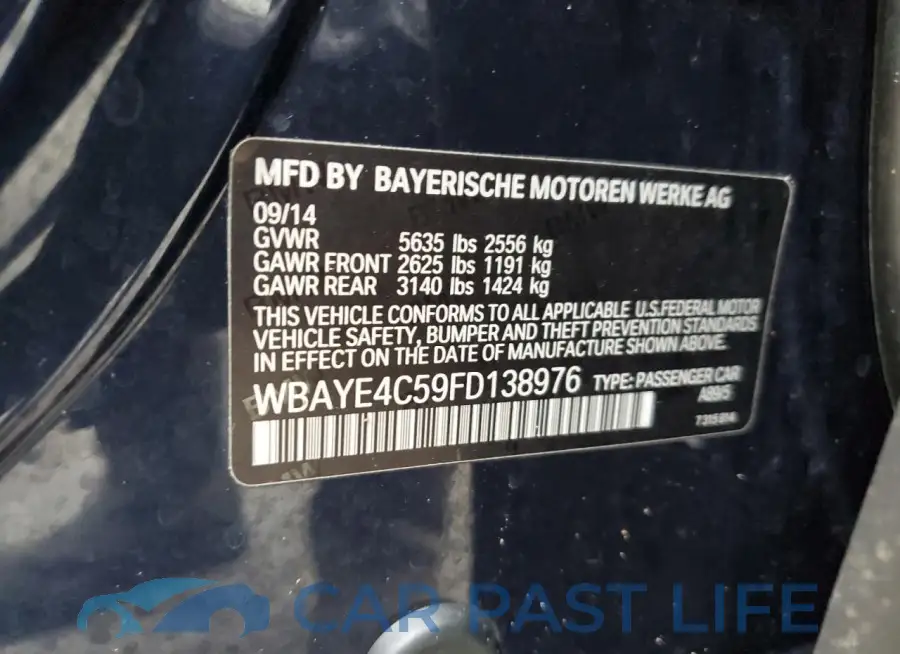 WBAYE4C59FD138976# 12