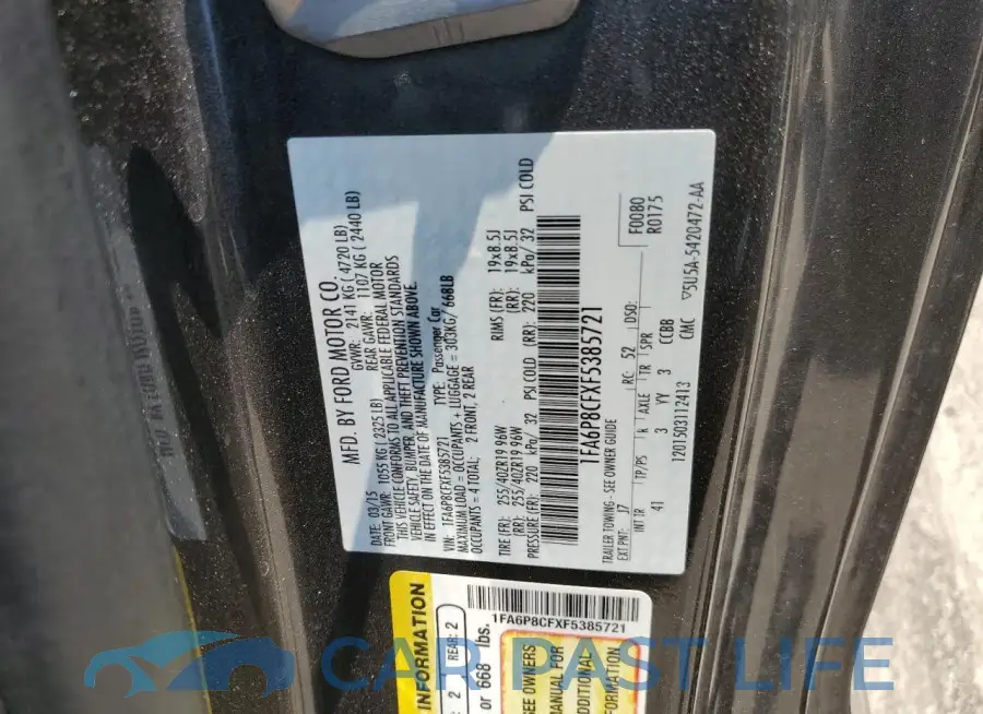 1FA6P8CFXF5385721# 13