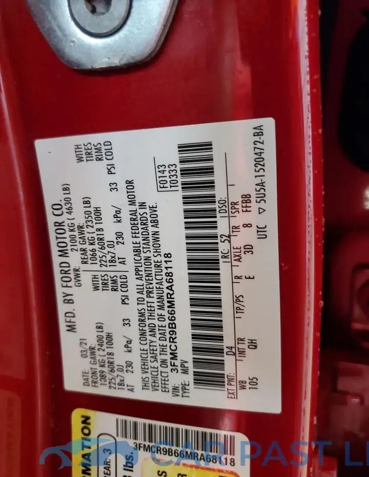 3FMCR9B66MRA68118# 13